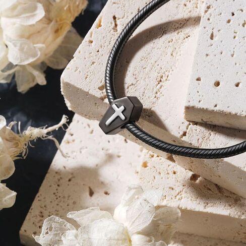 GNOCE Black Coffin Dead Charm Sterling Silver Bead Halloween Charm Fit Bracelet/Necklace for Women Wife/Jewelry Gift in Saudi Arabia