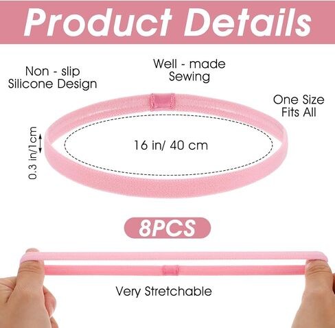 9pcs عصابات رأس مرنة رفيعة للنساء غير المنزلقات الرياضية الفرق الموسيقية تجريب العرق الأسنان العرق للركض ، واليوغا ، صالة الألعاب الرياضية 9 ألوان in Saudi Arabia