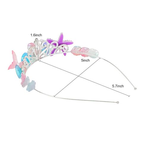 Purple Mermaid Headband for Women Rhinestone Adult Crown Fishtail Headbands Starfish Pearl Tiara Ocean Theme Halloween Custome Pink Purple Crown for Mermaid Party Decorations in Kuwait