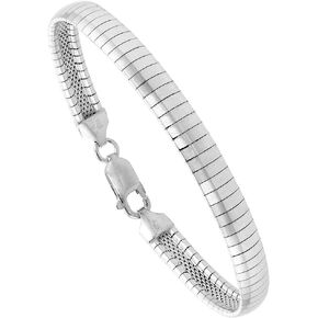 سترلينج الفضة 6 مم أوميغا قلادات وأساور للنساء من النيكل الخالي من إيطاليا 1/4 بوصة بأحجام بعرض 7-20 بوصة in Kuwait