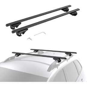 Roof Rack Cross Bars - Heavy Duty 52" Universal Kayak Roof Rack for SUVs & Cars, 200LB Capacity, Fits Raised Side Rails with Gap, 4 Anti-Theft Locks, Black (Pack of 2) in Saudi Arabia
