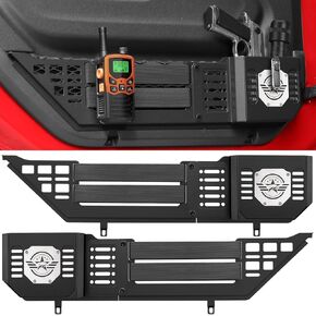 VEILS Front Door Storage Box for Jeep Wrangler JL JLU 4XE (2018-2025) & Gladiator JT (2020-2025) Accessories, Fits Manual/Power Seats, Heavy-Duty Metal Door Pockets Organizer 2PCS, Black in Saudi Arabia