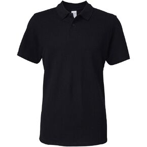 Gildan 64800 SoftStyle الكبار قميص بولو مزدوج Pique - أسود - 2XL in Kuwait