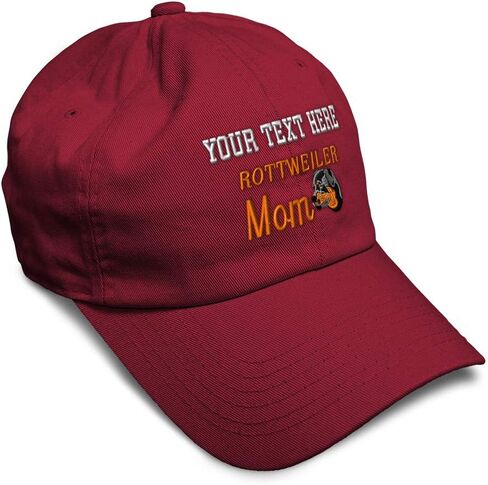 Speedy Pros Soft Baseball Cap Rottweiler Mom A Embroidery Dogs Ears Twill Cotton Mom Dad Hats for Men & Women in Kuwait