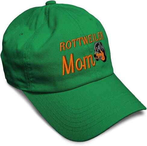 Speedy Pros Soft Baseball Cap Rottweiler Mom A Embroidery Dogs Ears Twill Cotton Mom Dad Hats for Men & Women in Kuwait