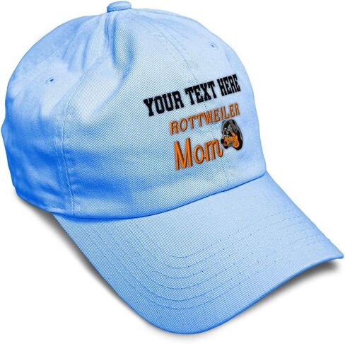 Speedy Pros Soft Baseball Cap Rottweiler Mom A Embroidery Dogs Ears Twill Cotton Mom Dad Hats for Men & Women in Kuwait