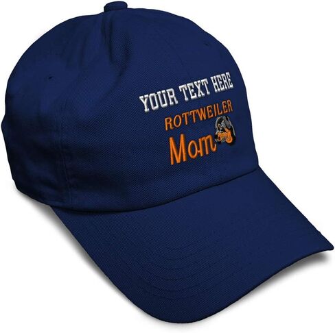 Speedy Pros Soft Baseball Cap Rottweiler Mom A Embroidery Dogs Ears Twill Cotton Mom Dad Hats for Men & Women in Kuwait