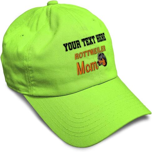 Speedy Pros Soft Baseball Cap Rottweiler Mom A Embroidery Dogs Ears Twill Cotton Mom Dad Hats for Men & Women in Kuwait