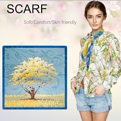 Jolbndcv Silk Satin Head Scarf, Hair Band Headband Ribbon Women's Neck Bag Purse Scarf for Hair Handbag 27.56‘’x27.56‘’ in Kuwait