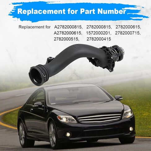 Engine Coolant Thermostat Assembly Compatible with Mercedes-Benz CL550 CLS550 S550 SL550 E550 GL450 GL550 GLS550 ML550 2011-2018, Replacement for 2782000815 2782000615 in Saudi Arabia