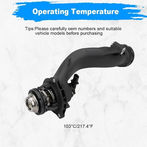 Engine Coolant Thermostat Assembly Compatible with Mercedes-Benz CL550 CLS550 S550 SL550 E550 GL450 GL550 GLS550 ML550 2011-2018, Replacement for 2782000815 2782000615 in Saudi Arabia