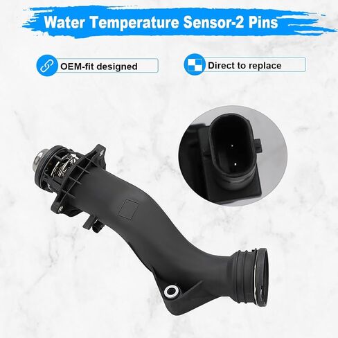 Engine Coolant Thermostat Assembly Compatible with Mercedes-Benz CL550 CLS550 S550 SL550 E550 GL450 GL550 GLS550 ML550 2011-2018, Replacement for 2782000815 2782000615 in Saudi Arabia