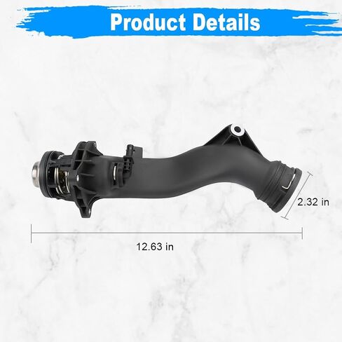 Engine Coolant Thermostat Assembly Compatible with Mercedes-Benz CL550 CLS550 S550 SL550 E550 GL450 GL550 GLS550 ML550 2011-2018, Replacement for 2782000815 2782000615 in Saudi Arabia