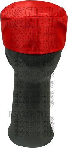 Royal Arch Masons Red Cap w/Embroidered Emblem – Regalia Hat w/Leather Sweatband – Freemason Headwear Sizes in Kuwait