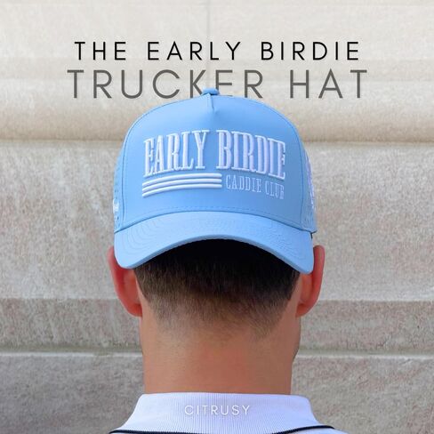 CITRUSY Athletic Trucker Golf Hat | Performance Mens 5 Panel Cap | Cool Breathable Waterproof Workout Running Snapback in Kuwait