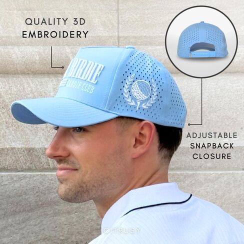 CITRUSY Athletic Trucker Golf Hat | Performance Mens 5 Panel Cap | Cool Breathable Waterproof Workout Running Snapback in Kuwait
