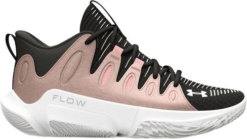 Under Armour Women's UA Flow Breakthru 4 Basketball Shoes (Black/Metallic Rose Gold/White - 003, US Footwear Size System, Adult, Women, Numeric, Medium, 8) in Saudi Arabia