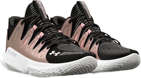 Under Armour Women's UA Flow Breakthru 4 Basketball Shoes (Black/Metallic Rose Gold/White - 003, US Footwear Size System, Adult, Women, Numeric, Medium, 8) in Saudi Arabia