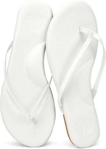 INMINPIN Flat Flip Flops with Arch Support for Women - Memory Foam Flats Summer Sandals 2026 - Ultra Comfort Vegan Leather Thong Sandals Summer Beach Slide in Saudi Arabia