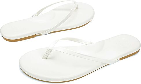INMINPIN Flat Flip Flops with Arch Support for Women - Memory Foam Flats Summer Sandals 2026 - Ultra Comfort Vegan Leather Thong Sandals Summer Beach Slide in Saudi Arabia