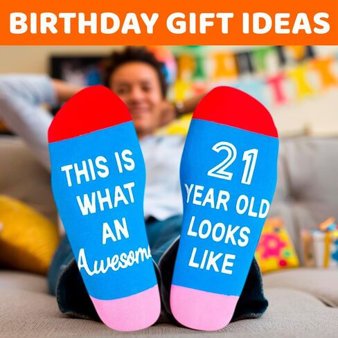 Zmart 22nd Birthday Gifts Ideas Socks - Gifts for 22 Year Old Man Woman, 22 Year Old Birthday Gifts Socks for Her Him in Saudi Arabia