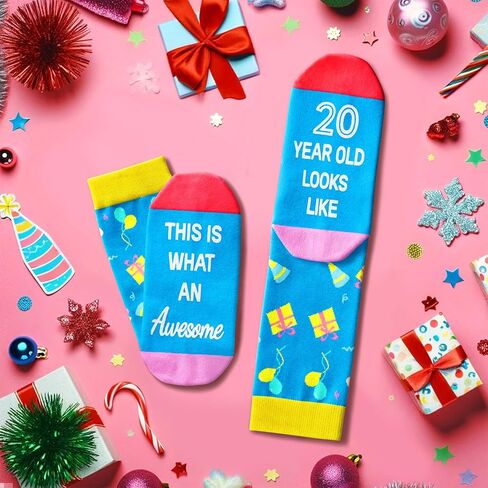 Zmart 22nd Birthday Gifts Ideas Socks - Gifts for 22 Year Old Man Woman, 22 Year Old Birthday Gifts Socks for Her Him in Saudi Arabia