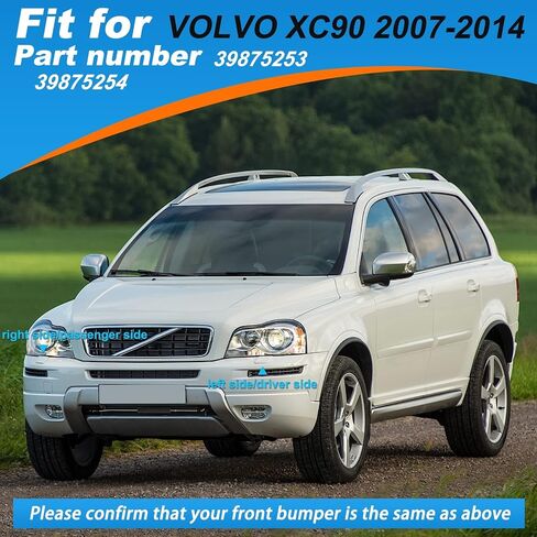 Front Bumper Headlight Headlamp Washer Jet Spray Nozzle Cover Cap Fit for Volvo XC90 2007 2008 2009 2010 2011 2012 2013 2014 39875253 39875254 (Unpainted, Left Driver Side) in Saudi Arabia