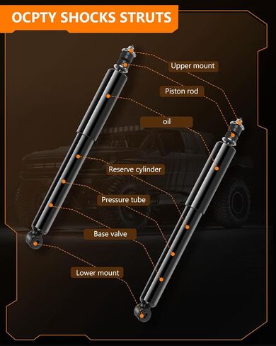 صدمات لـ Chevy ، مجموعة OCPTY من اثنين من دعامات صدمة السيارات الخلفية تناسب 1998-2004 ل CHEVY TRACKER ، 1989 1996-97 G-EO Tracker ، 99-05 لسوزوكي جراند فيتارا ، 99-04 سوزوكي فيتارا ، 96-98 سوزوكي X-90 343247 37070 in Kuwait