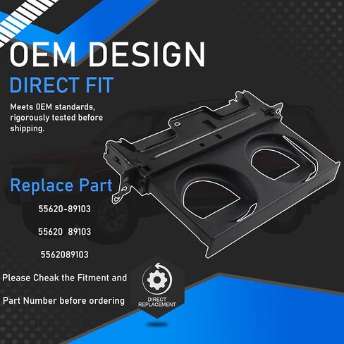 Instrument Panel Center Cup Holder Compatible with 1989-1995 Toyota 4runner Hilux Pickup Dash Mounted Dual Pull Out Replaces 55620-89103 55620 89103 5562089103 in Saudi Arabia