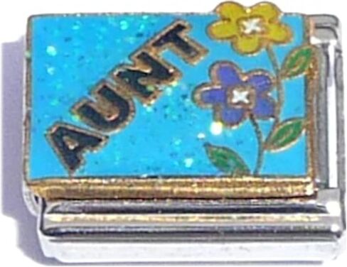Aunt On Blue With Flowers Italian Charm in Saudi Arabia
