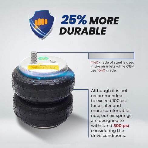 عزم الدوران 2 PCS من 6873 استبدال أكياس هوائية لـ 6873 Firestone Ride Rite Air Pags و Torque Airbag Suspension (يحل محل Firestone 6873 Air Air Bag Bag Bag Pring) (2 × TR6873) in Saudi Arabia