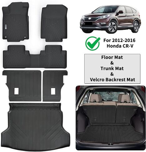 Large Cargo Liners for 2013-2020 Nissan Pathfinder / 2013 Infiniti JX35 / 2014-2020 Infiniti QX60 with Backrest Protection,TPE All Weather Protection with Trunk Mat Covering The backrest in Kuwait