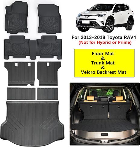 Large Cargo Liners for 2013-2020 Nissan Pathfinder / 2013 Infiniti JX35 / 2014-2020 Infiniti QX60 with Backrest Protection,TPE All Weather Protection with Trunk Mat Covering The backrest in Kuwait