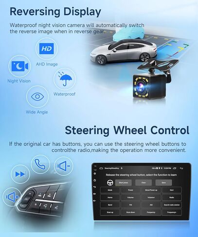 2G+64G Android Car Stereo Radio for Ford Focus 1998-2006 Carplay, Rimoody 9 Inch Touch Screen GPS Bluetooth FM WiFi Android Auto Mirror Link Backup Camera in Saudi Arabia