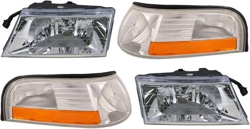 المصابيح الأمامية المصابيح الأمامية المتوافقة مع 03-04 Mercury Grand Marquis Halogen Driver Massenger مصابيح أمامية in Kuwait