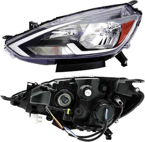 مجموعة Pensun الأمامية متوافقة مع 2016 2017 2018 2019 Nissan Sentra 4-Door Medan Halogen (Driver & Passenger) in Saudi Arabia