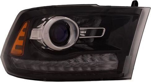 HEADLIGHTSDEPOT Headlight Compatible with Ram 1500 2500 3500 2013-2022 Sport And R/T Models Halogen Projector Black CAPA Certified Right Passenger Side Headlamp Assembly in Kuwait