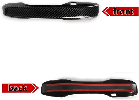 مجموعة من 4 أغطية مقبض باب ألياف الكربون متوافقة مع 2022 2023 2024 2025 11th Honda Civic Accessories ، مع ثقوب المفاتيح الذكية in Kuwait