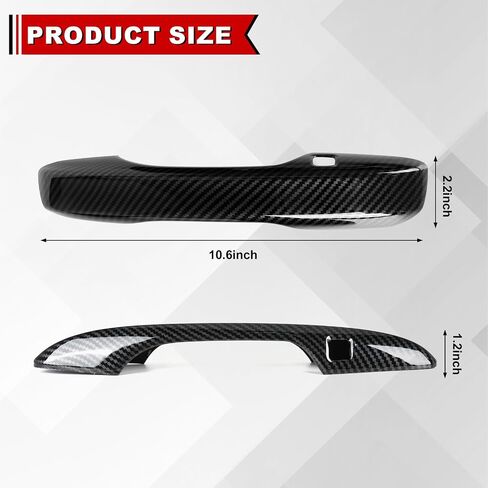 مجموعة من 4 أغطية مقبض باب ألياف الكربون متوافقة مع 2022 2023 2024 2025 11th Honda Civic Accessories ، مع ثقوب المفاتيح الذكية in Kuwait