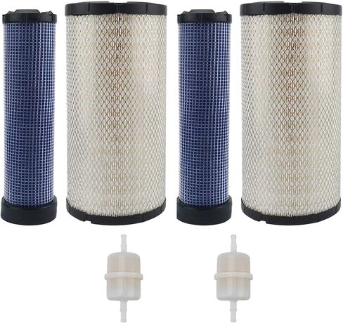 2 مجموعات 11013-7044 و 11013-7045 مرشح الهواء الداخلي والخارجي ل Kawasaki FX850V FX730V FX691V FX801V FX751V FX1000V FH680V 25 083 01-S 25-083-01- in Saudi Arabia