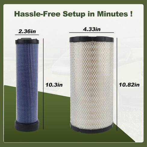 2 مجموعات 11013-7044 و 11013-7045 مرشح الهواء الداخلي والخارجي ل Kawasaki FX850V FX730V FX691V FX801V FX751V FX1000V FH680V 25 083 01-S 25-083-01- in Saudi Arabia