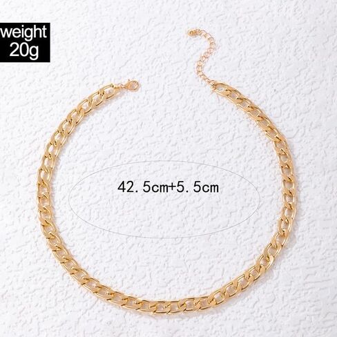 Big Heart Necklace Stack Womens Gold Chunky Statement Large Bulky Silver Hearts Charm Pendant Bold Layered Thick Chain Necklaces for Women Trendy in Kuwait