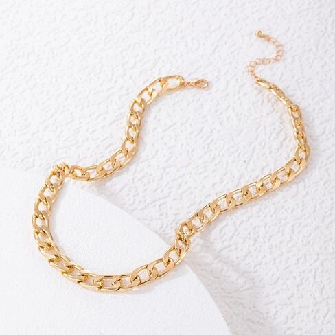 Big Heart Necklace Stack Womens Gold Chunky Statement Large Bulky Silver Hearts Charm Pendant Bold Layered Thick Chain Necklaces for Women Trendy in Kuwait