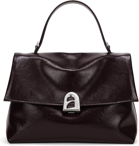 LA'FESTIN Leather Top-handle Satchel For Women: Soft Leather Crossbody Bag with Adjustable Strap, Casual Handbag for Women in Saudi Arabia