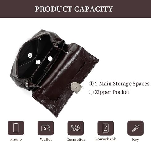 LA'FESTIN Leather Top-handle Satchel For Women: Soft Leather Crossbody Bag with Adjustable Strap, Casual Handbag for Women in Saudi Arabia