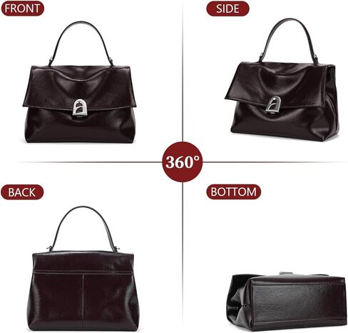 LA'FESTIN Leather Top-handle Satchel For Women: Soft Leather Crossbody Bag with Adjustable Strap, Casual Handbag for Women in Saudi Arabia