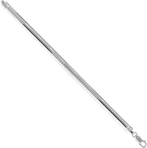 سترلينج الفضة 6 مم أوميغا قلادات وأساور للنساء من النيكل الخالي من إيطاليا 1/4 بوصة بأحجام بعرض 7-20 بوصة in Kuwait