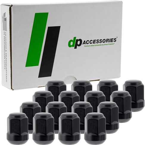 DPAccessories Lug Nuts متوافقة مع 1994-2001 Acura Integra | نمط OEM الأسود | عجلات المصنع الألمنيوم فقط | مجموعة من 16 عجلة المكسرات | dacint03f-bk/1 in Kuwait