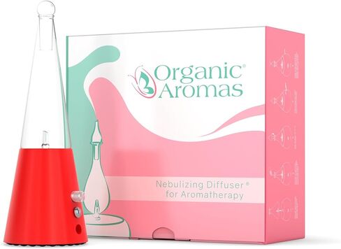 موزع روائح الزيوت العطرية الرائع للعلاج العطري من الروائح العضوية - قاعدة خشبية بيضاء اللون مع خزان زجاجي (أبيض)... in Kuwait