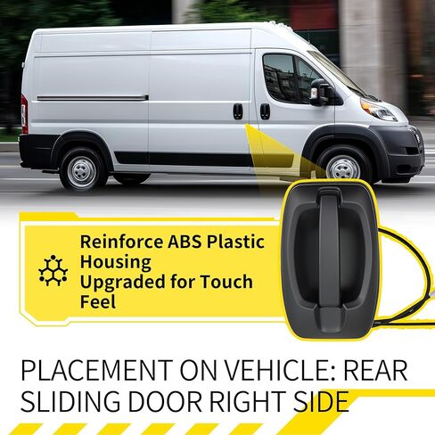 Passenger Side Sliding Door Handle with Cables Replaces# 5RK14JXWAB Compatible with 2014-2023 Ram ProMaster Cargo Van 1500 2500 3500 in Kuwait
